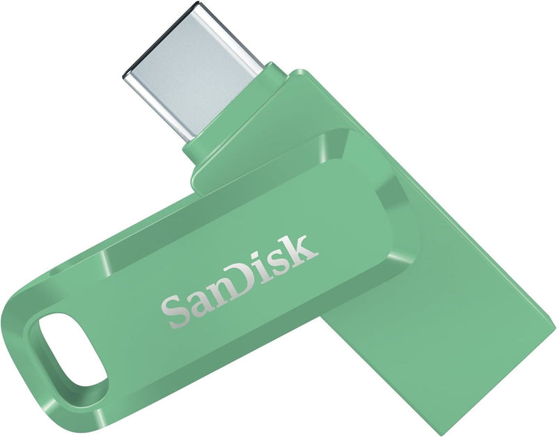 SanDisk Ultra Dual Drive Luxe Unit Flash USB 256GB USB 3.2 Gen 1 / USB-C Green Absenta