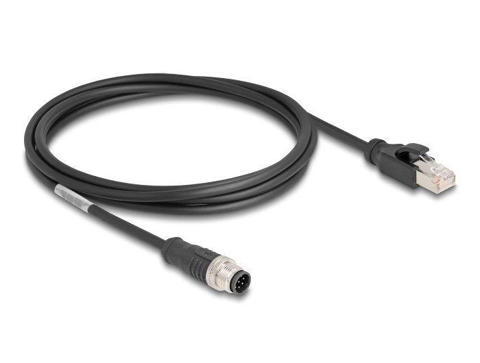 Delock 80810 Cable M12 Codificado a 8 Pin Male a RJ45 Male Pvc 2M