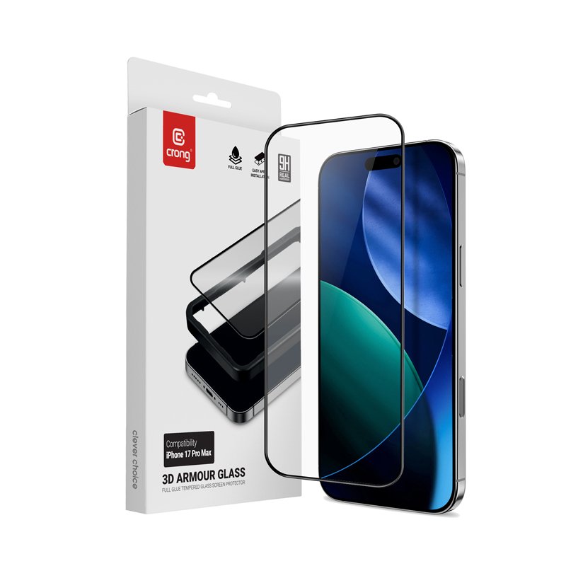 3D Armour Glass - Glass Templapara Iphone 17 Pro Max. + Ramka Installation