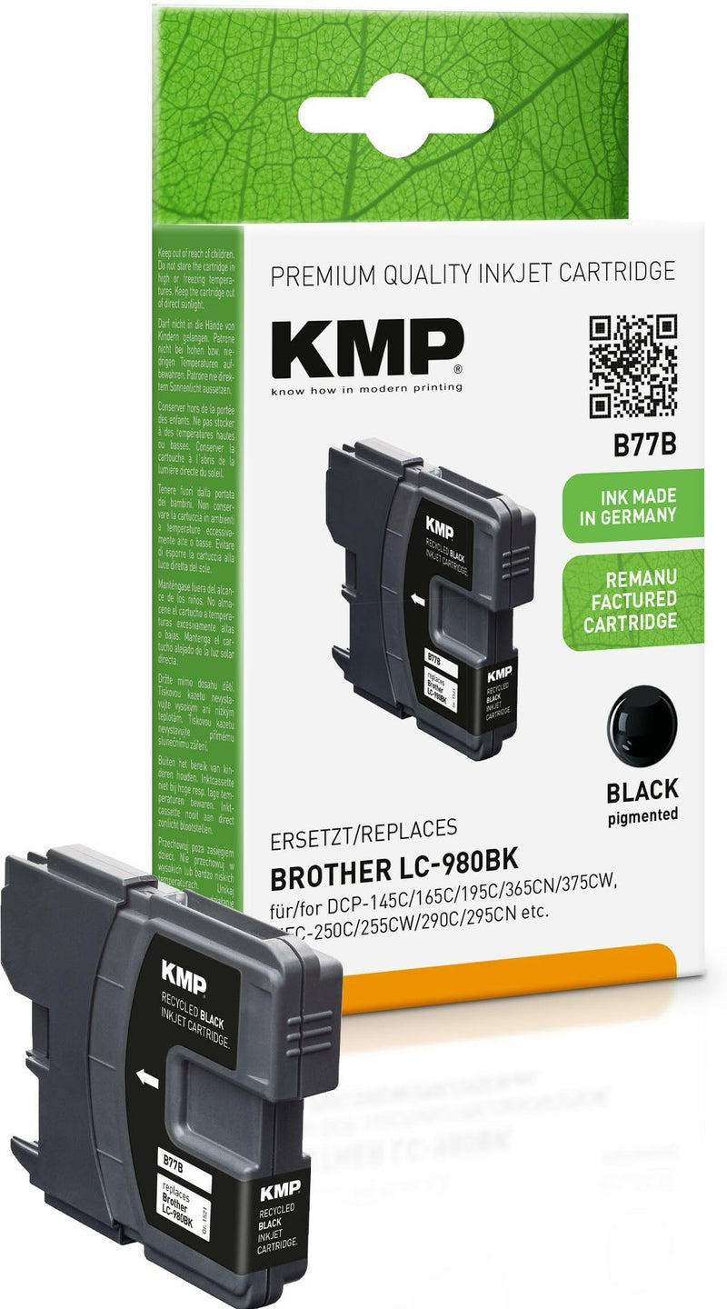 Kmp B77B Tintenpatrone Black Kompatibel With Brother LC-980 Bk