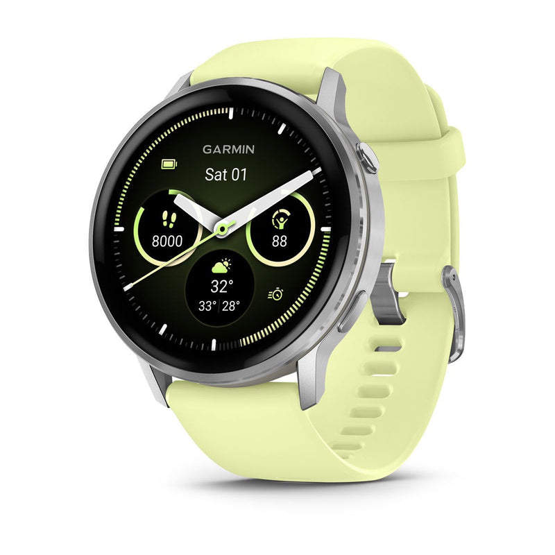 Garmin Smartwatch Venu 010-03014-02 1.4 Amoled 45MM Digital 454 X 454 Pixels Screen Touchscreen Silver Wi-Fi G