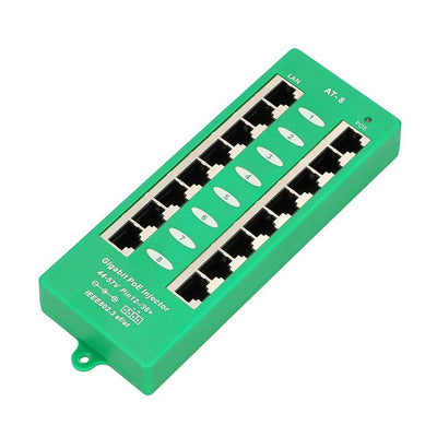 Extralink Active PoE Injector 8 Port Gigabit 802.3AT/Af Mode a — image 1