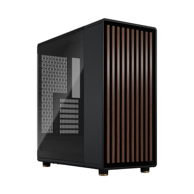 PC Case Fractal Box North Black Carbon Glass Tempered Dark Tint FD-C-NOR1C-02 — image 1