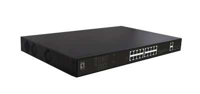 Switch Levelone 16X Ge GEP-2021 2XGE 2XGSFP 19 270W 16XPOE + — image 1
