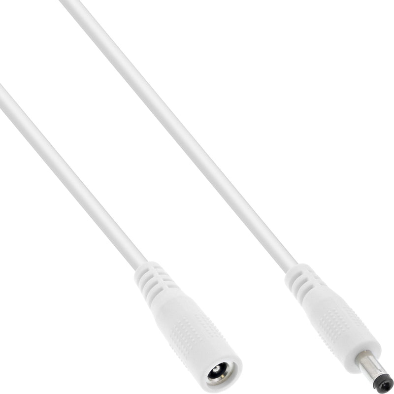 Inline Cable Extensión Cc , Plug Cc Male/Female 4,0X1,7MM, White 2M