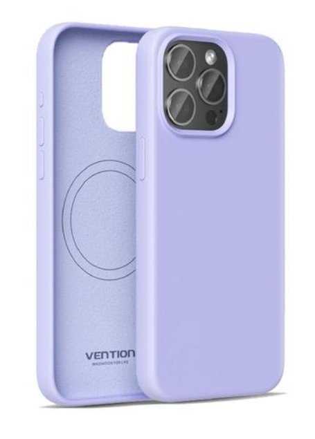 Case Silicone With Magsafe Vention KUEV0-30 Compatible With Iphone 14 Pro Purple
