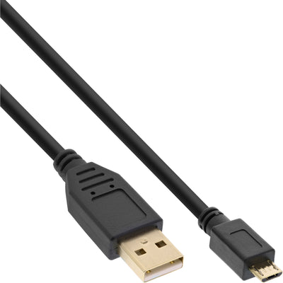 Inline Micro USB 2.0 USB Cable Type a Male a Micro-b Male Black 5M — image 1