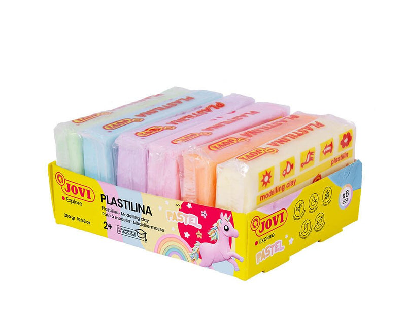 Jovi Box 6 Pastillas Plastilina 50GR C/Surtidos Pastel