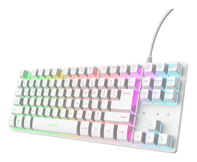 Trust Keyboard Gxt 833 Thado Compacto USB 2.0 Cable 1.5M Iluminacion RGB Colour White — image 1