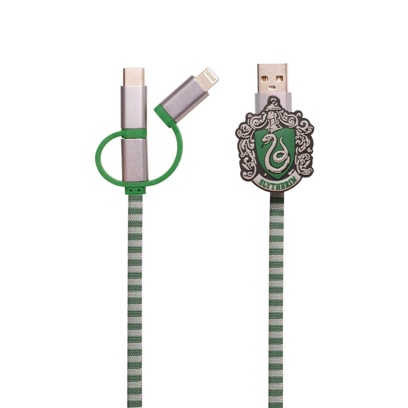 Cable Hogwarts Slytherin 3 1 Lightning/Micro/USB-C