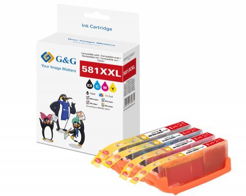 G&g Xxl-druckerpatronen 4ER Set Canon CLI-581XXL Bk/C/M/ And