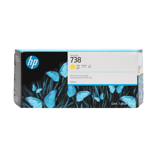 HP Ink Lf 738 676M8A Yellow Designjet T850 / T950 300ML Upc 0196548336180. — image 1