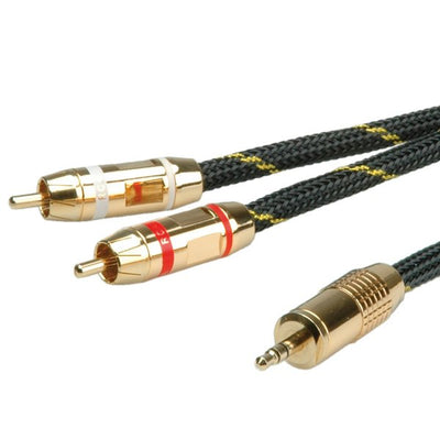 Roline Gold Audio Cable Connection 3,5MM Stereo - 2X Cinch Connector Male Connector Male 5M — image 1