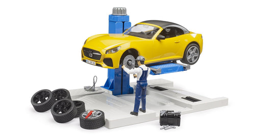 Bruder Bworld Car Service Center + Bruder Roadster, Vehículo Toy 62112 — image 1