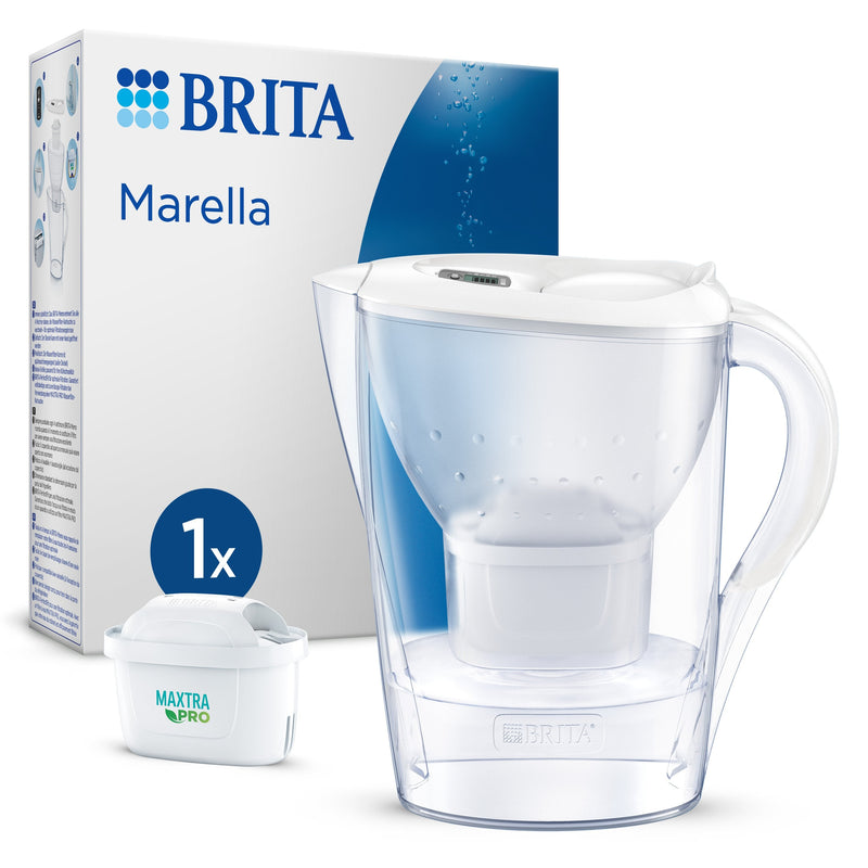 Brita Marella Filter Water Jarra 2,4 L Transparent White