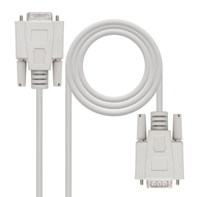 Nanocable Cable Serie RS232 DB9 Male a DB9 Female 1.80M - Beige — image 1