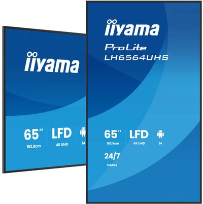 Iiyama Monitor 65 LCD UHD Black LH6564UHS-B1AG — image 1