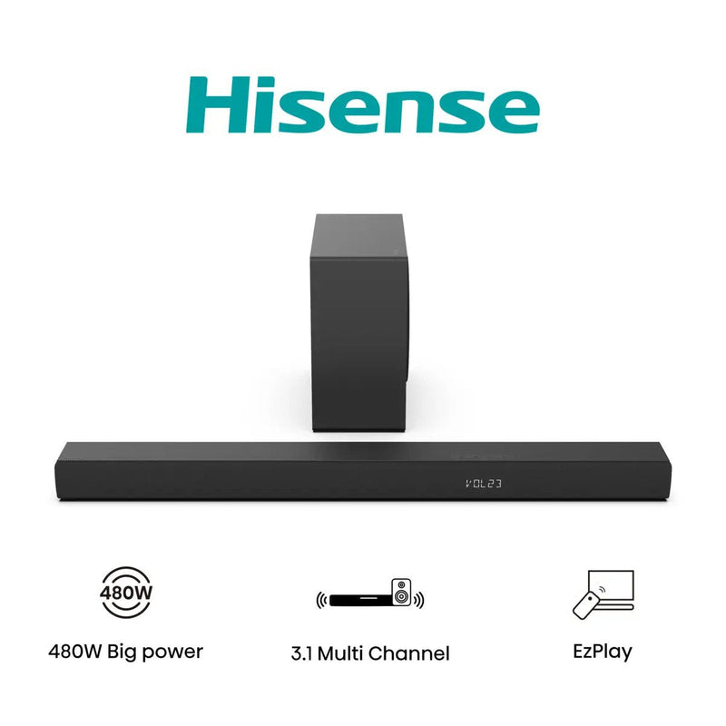 Hisense HS3100, Soundbar Black Bluetooth 5.3, HDMI (arc), USB HS3100