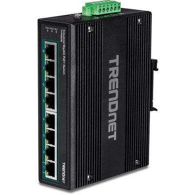 Trendnet TI-PG80B Switch 8 Ports Industrial Gigabit PoE + Din-rail (24-56V) — image 1