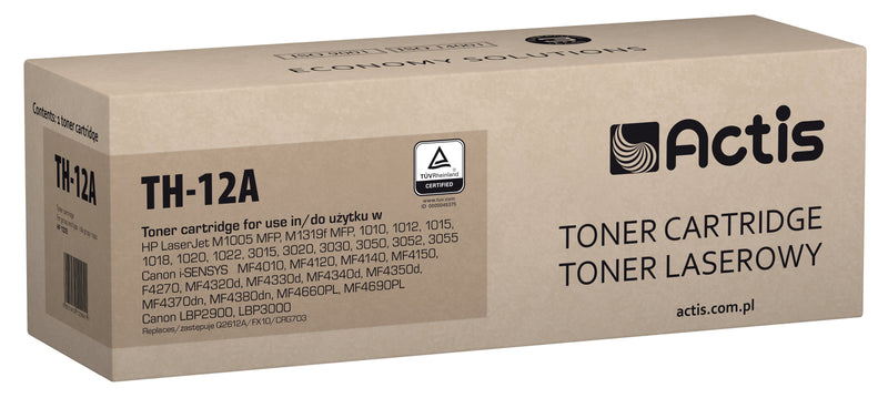 Actis Toner TH-12A (reemplazo HP 12A Q2612A Canon FX-10 Canon CRG-703 - Standard - 2,000 Páginas - Black