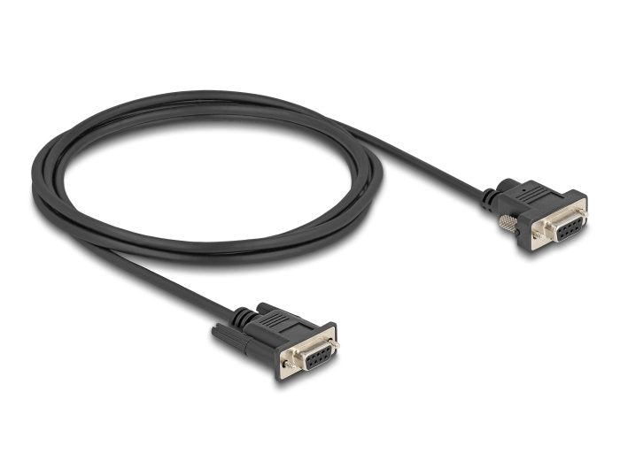 Delock 87838 Cable Serie RS-232 D-SUB9 Female To D-SUB9 Female Connection Power Pin 9 2M