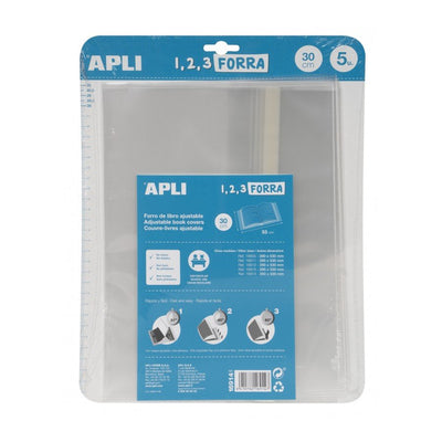 Apli Forro Books With Solapa Adjustable Pp 300MM -blister 5U- — image 1