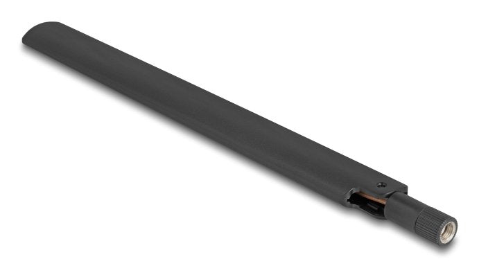 Delock Wi-Fi 6 Antenna Rp-sma Connector Male 3 - 6 dBi Omnidirektional With Kippgelenk Black