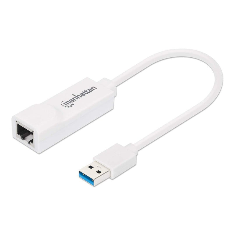 Manhattan Adapter Súper Speed USB 3.0A RJ-45GB Ethernet 10/100/1000Mbps Gigabit Ethernet, Súper Speed USB 3.0
