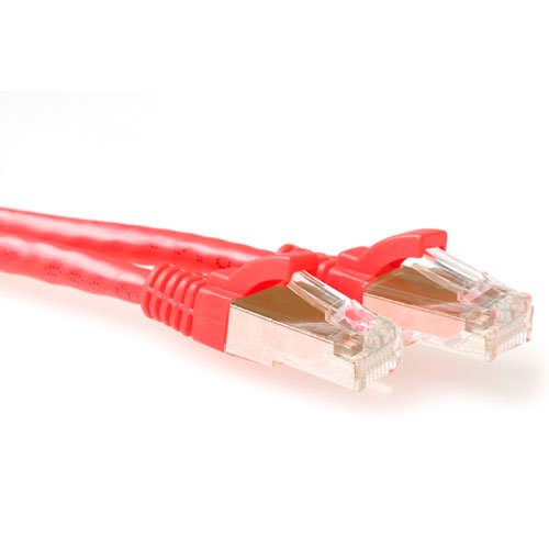 Red 30 Meter SFTP CAT.6A Patch Cable Snagless With RJ45 Connectors