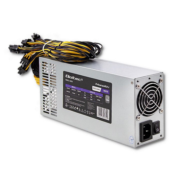Qoltec 50350 Power Supply 1850W Pci- And 80MÁS Platino Minero Juegos