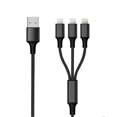 2GO 797155 USB Cable 1,5M USB B USB C/Micro-usb B/Lightning Black — image 1