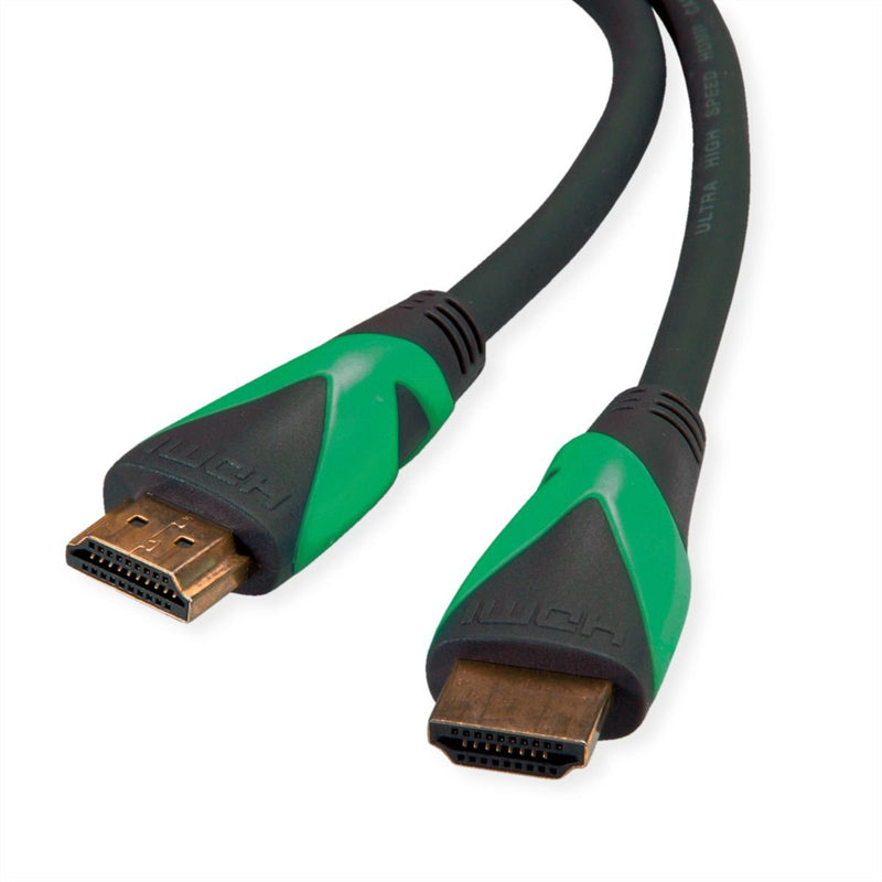 Roline Green Atc 8K HDMI Ultra HD Cable With Ethernet, M M, Black 3M