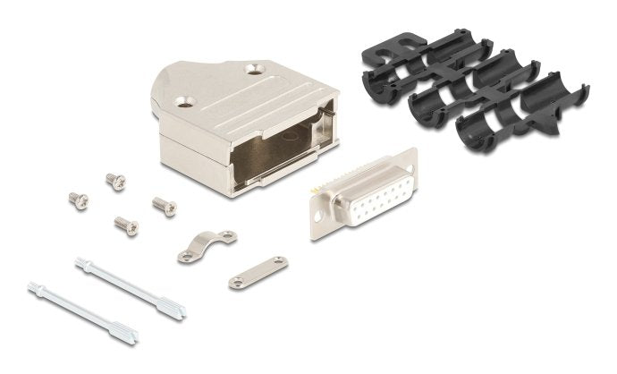 Sub-d Housing Connector 15 Pin Metal Includes Connector Female And Material Assembly
