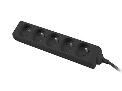 Lanberg Power Strip 5 Plugs Franceses Black — image 1
