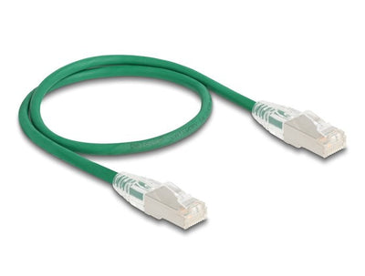 Delock RJ45 Network Cable CAT.6A Male a Male U/FTP Slim 0,5M Green — image 1