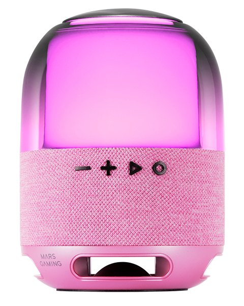 Mars Gaming Bluetooth Speaker RGB Ms-flow 360º Pink 15W/ Bluetooth 5.3, microSD/ Iluminación RGB 360º/ Battery — image 1