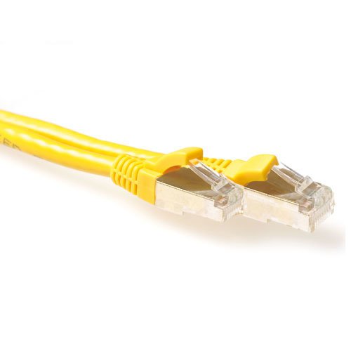 Yellow 20 Meter Lszh SFTP CAT.6A Patch Cable Snagless With RJ45 Connectors