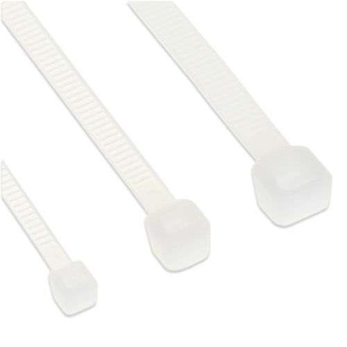 Inline Cable Ties Long 400MM Wide 4,8MM White 100 Units — image 1