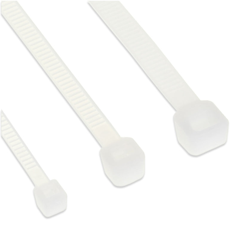Inline Cable Ties Long 250MM Wide 3,6MM White 100 Units