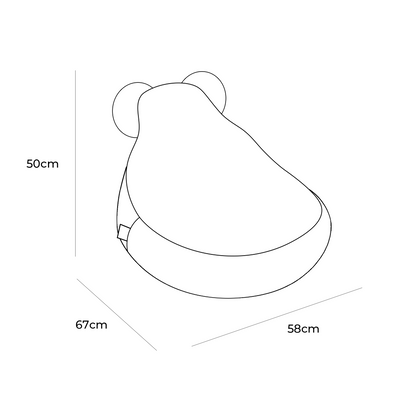 MeowBaby® Bearly Sako Bag Teddy Grey — image 1
