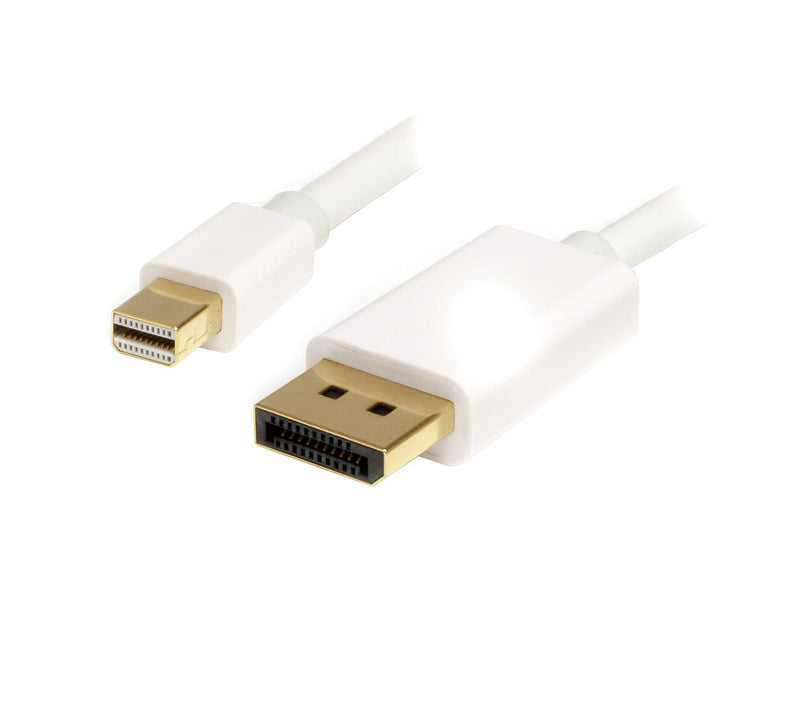 StarTech.com Cable Adapter 2M Monitor Mini DisplayPort 1.2 Male a DP Male 4K With Stand Hbr White Cable Displa