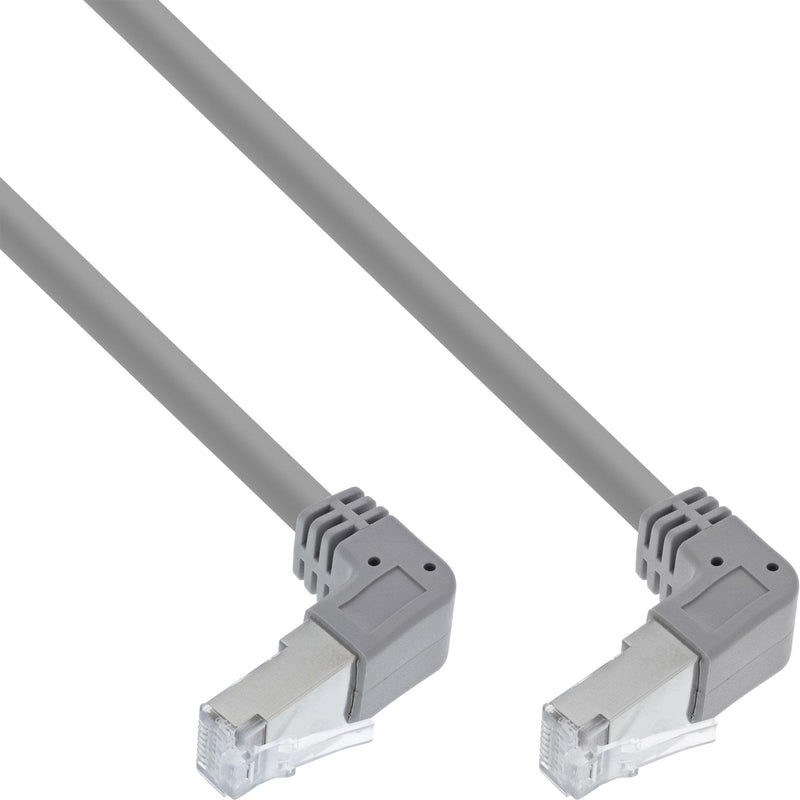 Inline® Network Cable Two Side Down Angled, S/FTP (pimf), CAT.6, 250MHZ, Pvc, Copper, Grey, 1.75M