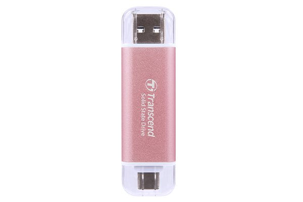 Transcend ESD310P 512GB External SSD USB 10Gbps Type C a Pink