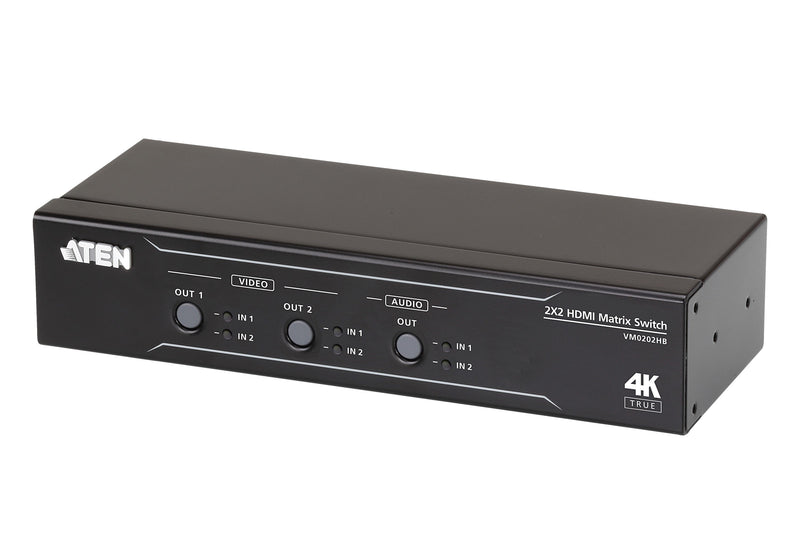 Aten VM0202HB 2 X 2 True 4K HDMI Matrix Switch With Audio De-embedder An