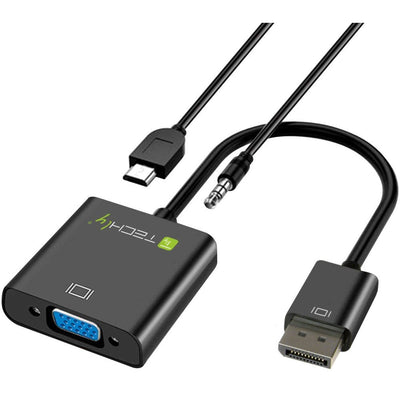 Techly HDMI - VGA + 3.5MM + Micro USB B M/F Black — image 1