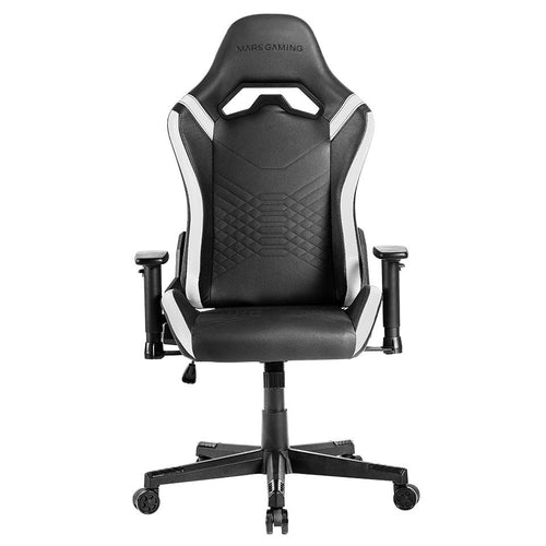 Mars Gaming Chair Mgc-pro White Leather Sintetico Reposabrazos 2D/ Respaldo Reclinable 135º/ Cojines Lumbar An — image 1