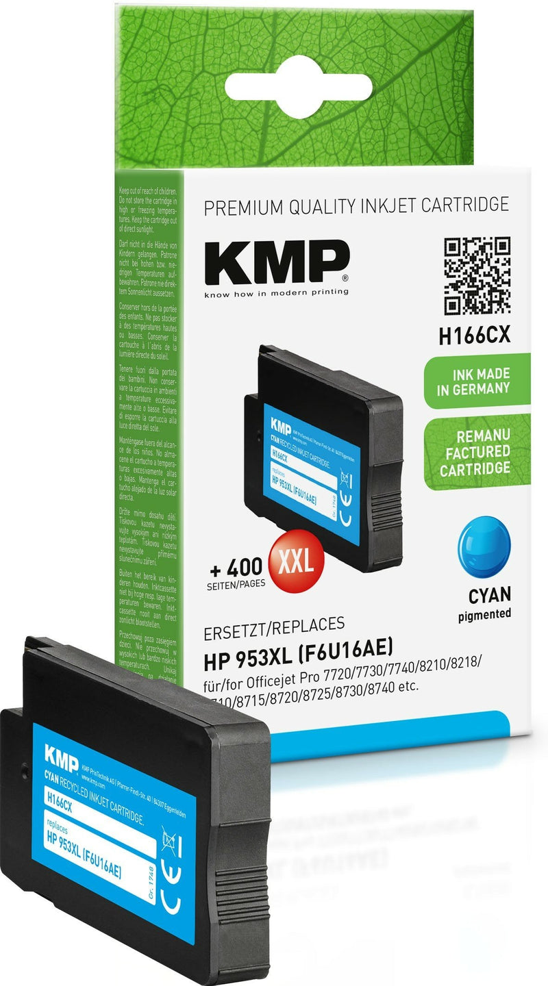 Ink HP 953XL F6U16AE Cyan 2000 S. H166 Hybrid-chip Refilled