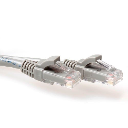 Grey 10 Meter U UTP CAT.6A Patch Cable Snagless With RJ45 Connectors