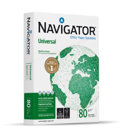 Navigator 5 Paquetes Paper Universal X 500 Hojas A4 80 Gr White — image 1