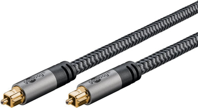 Goobay Cable Más Toslink Black/Silver 1 Tape Measure 65304 — image 1